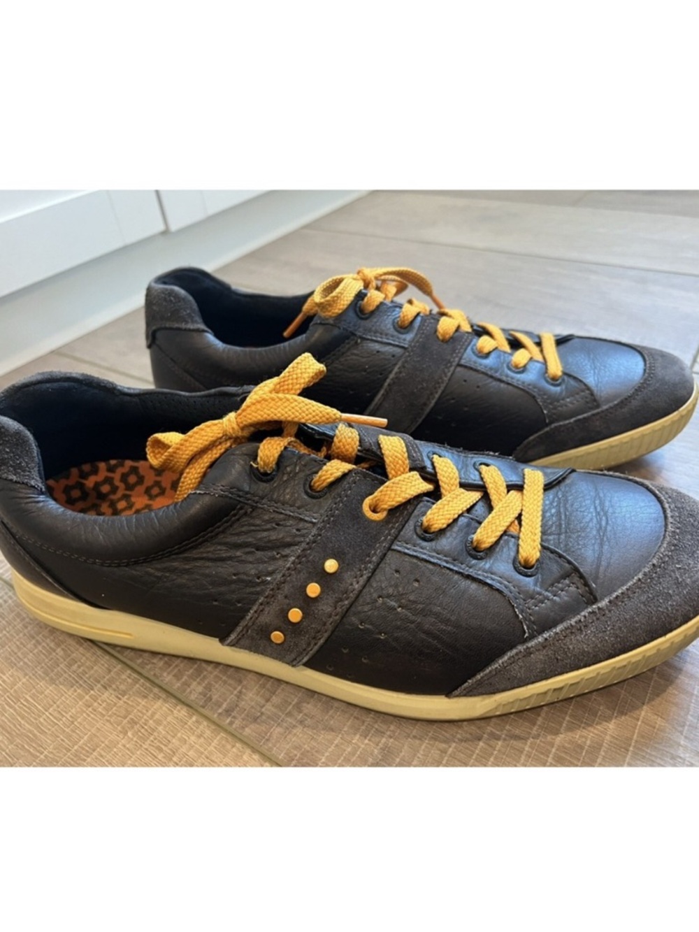 Ecco Biom Yak Spikeless Golf Shoes EUR 46 Mens Size 12 Brown Leather‎